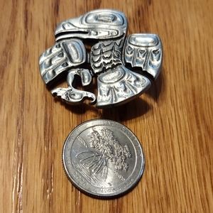 Native American eagle brooch by Wade Baker